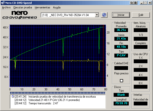 Grabadora DVD NEC ND 3520