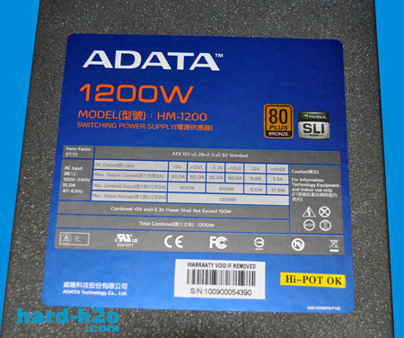 Ampliar Foto Fuente de alimentación ADATA HM-1200