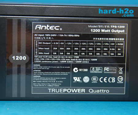 Ampliar Foto Fuente de alimentación Antec TruePower Quattro 1200W