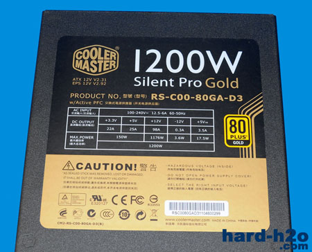 Ampliar Foto Fuente de alimentación CoolerMaster Silent Pro Gold 1200
