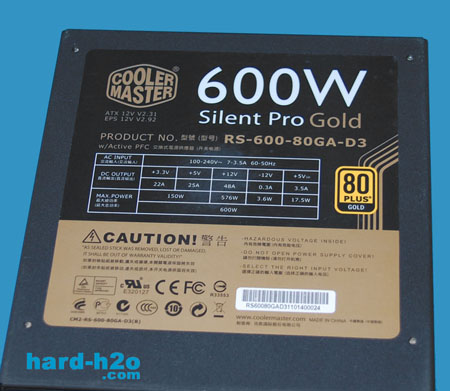 Ampliar Foto Fuente de alimentación Cooler Master Silent Pro Gold 600