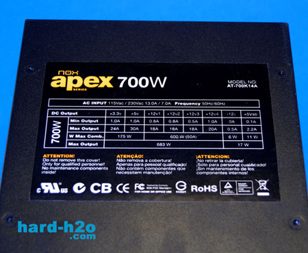 Ampliar Foto Fuente de alimentación Nox Apex 700 W