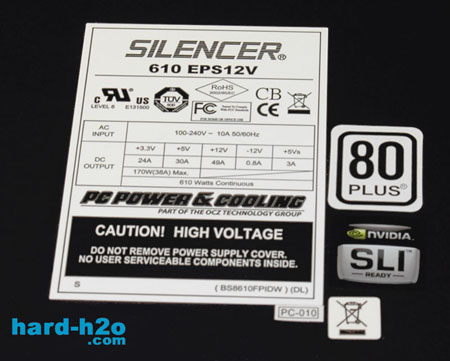 Ampliar Foto Fuente de alimentación PC Power & Cooling Silencer 610