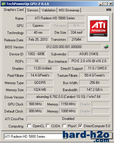 Ampliar Foto Tarjeta gráfica ATI Asus HD5830 DirectCu