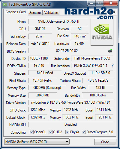 Ampliar foto Palit GeForce GTX 750 Ti StormX Dual