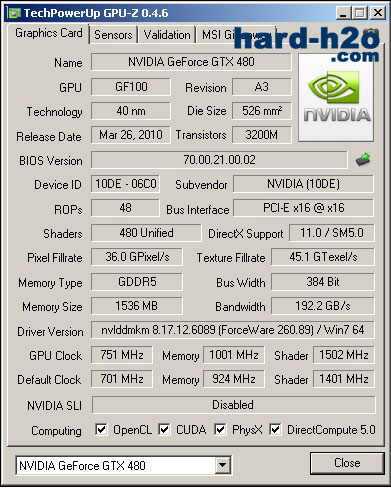 Ampliar Foto Tarjeta gráfica Nvidia PNY GTX480 XLR8 Performance Edition 