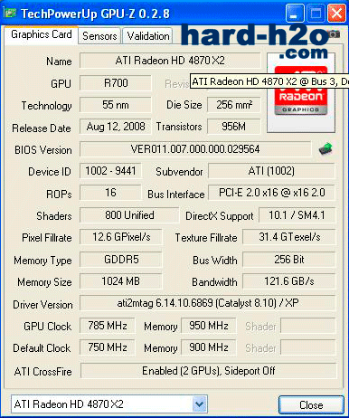 Ampliar Foto Tarjeta gráfica ATI Sapphire Radeon HD 4870 X2