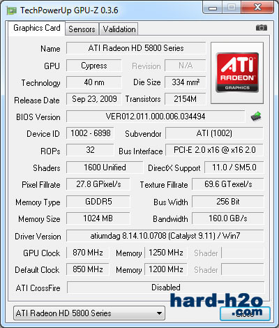 Ampliar Foto Tarjeta gráfica ATI Sapphire HD 5870 Vapor-X