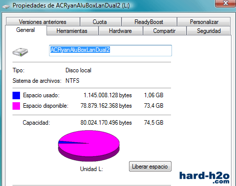 Ampliar Foto Caja HD A.C.Ryan AluBoxDuo LAN SATA2