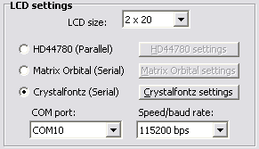 Foto LCD Crystalfontz 631 USB