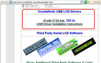 Ampliar foto LCD Crystalfontz 634 USB