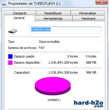 Ampliar Foto Memoria USB Corsair TurboFlash Windows Vista Accelerator 1 GB 