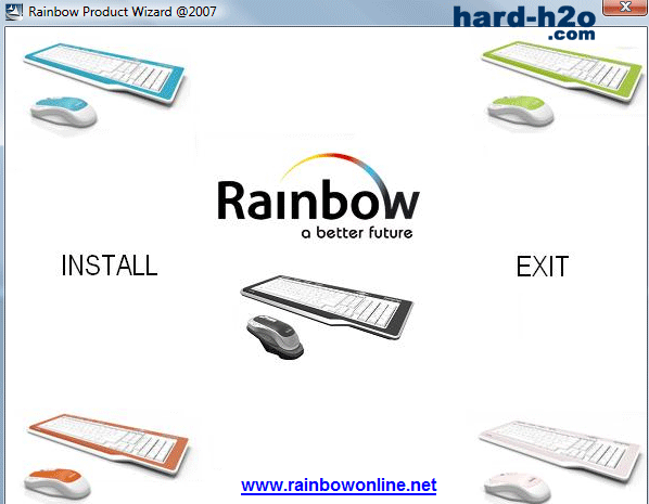 Ampliar Foto Teclado y ratón Rainbow Butterfly Desktop