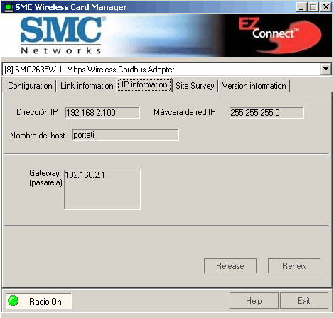 SMC EzConnect PCMCIA WiFi 11 Mbps