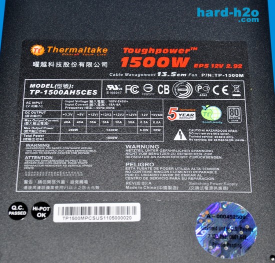 Ampliar foto Fuente de alimentación Thermaltake Toughpower 1500 W